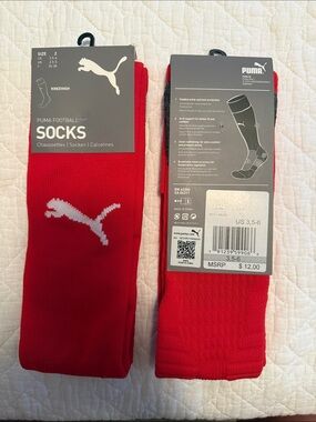 Puma Red Men’s Athletic Knee-High Football Socks